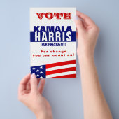Kamala Harris Kampagne Flyer für politische Vorlag (Handgriff)