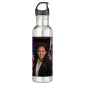 Kamala Harris Kandidat für das Amt des Präsidenten Edelstahlflasche (Vorderseite)