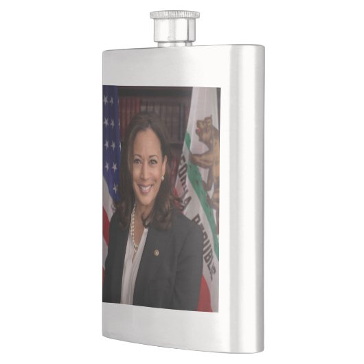 Kamala Harris Kandidat für das Amt des Präsidenten Flachmann (Links)