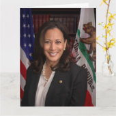 Kamala Harris Kandidat für das Amt des Präsidenten Karte (Gelbe Blume)