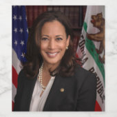 Kamala Harris Kandidat für das Amt des Präsidenten Weinetikett (Einzelnes Label)