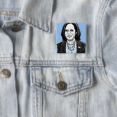Kamala Harris Karikatur Politische Button (Beispiel)