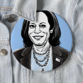 Kamala Harris Karikatur Politische Button (Beispiel)