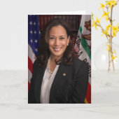 Kamala Harris Karte (Gelbe Blume)