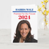 Kamala Harris Karte (Gelbe Blume)