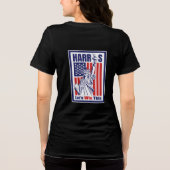 Kamala Harris : Lasst uns das gewinnen Tri-Blend Shirt (Rückseite)