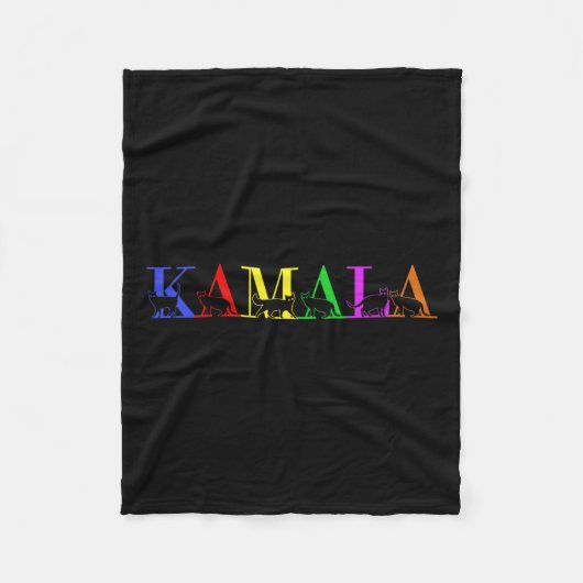 Kamala Harris Lgbt Niedlich Postive Cat Lettering Fleecedecke (Vorderseite)