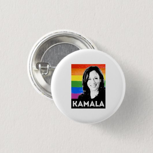 Kamala Harris LGBT Pride Button (Vorne & Hinten)