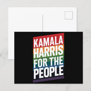 Kamala Harris LGBTQ Gay Pride Lesbian Funny Gift Postkarte
