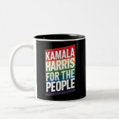 Kamala Harris LGBTQ Gay Pride Lesbian Funny Gift Zweifarbige Tasse (Links)