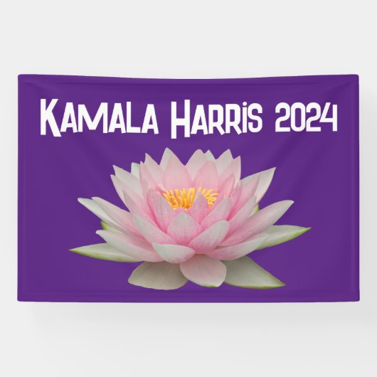 Kamala Harris Lotus 2024 Banner (Horizontal)