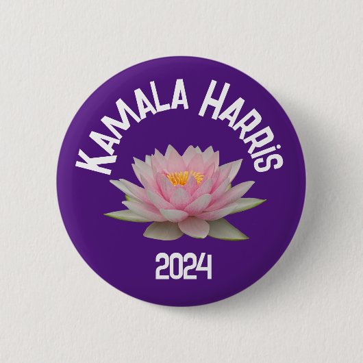 Kamala Harris Lotus 2024 Button (Vorderseite)