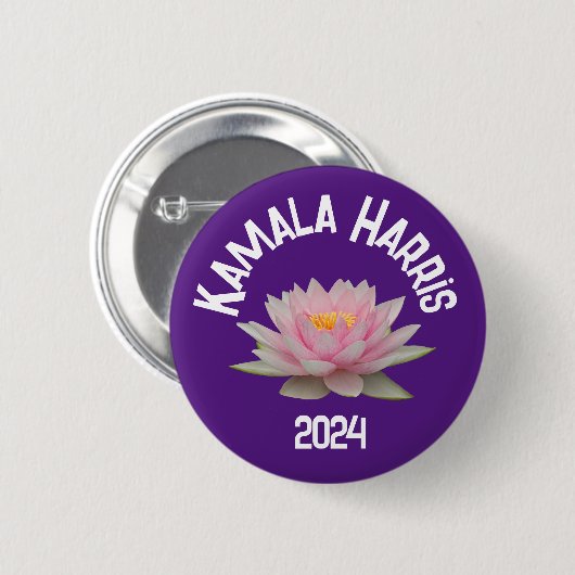 Kamala Harris Lotus 2024 Button (Vorne & Hinten)