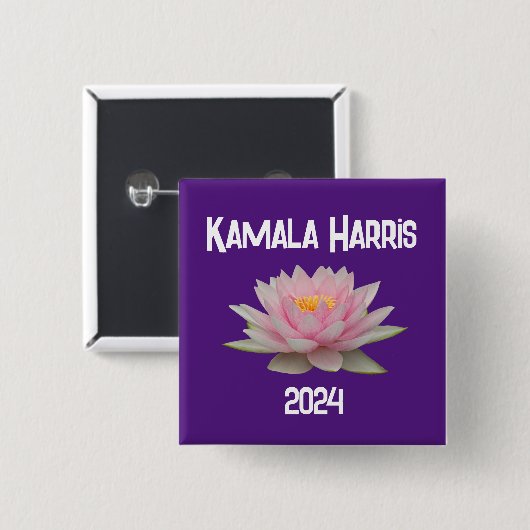 Kamala Harris Lotus 2024 Button (Vorne & Hinten)