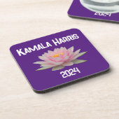 Kamala Harris Lotus 2024 Getränkeuntersetzer (Linke Seite)