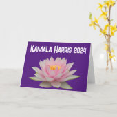 Kamala Harris Lotus 2024 Karte (Gelbe Blume)