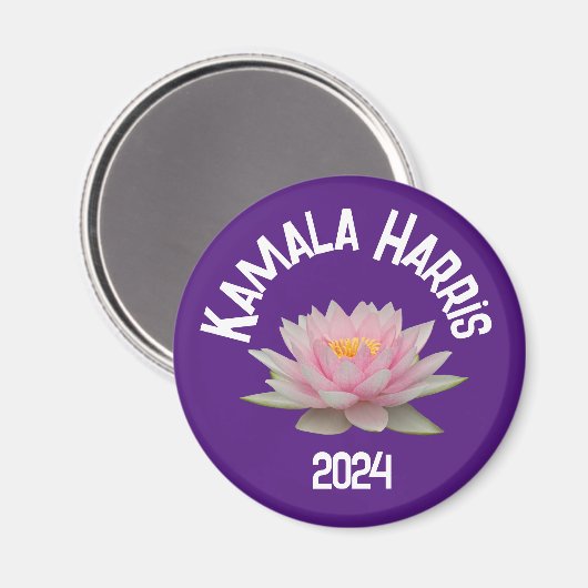 Kamala Harris Lotus 2024 Magnet (Vorderseite/Rückseite)