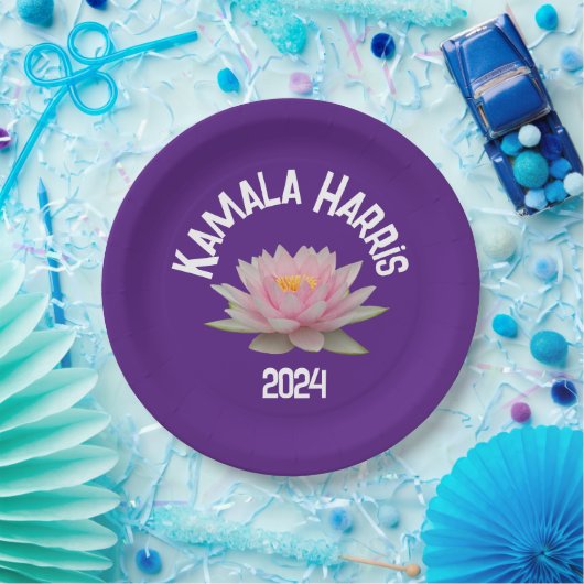 Kamala Harris Lotus 2024 Pappteller (Party)