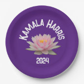 Kamala Harris Lotus 2024 Pappteller (Vorderseite)