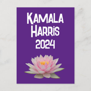 Kamala Harris Lotus 2024 Postkarte