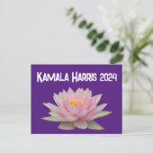 Kamala Harris Lotus 2024 Postkarte (Stehend Vorderseite)