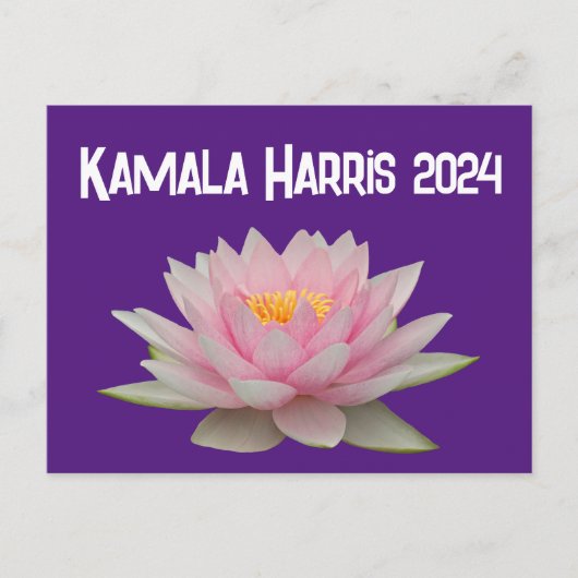Kamala Harris Lotus 2024 Postkarte (Vorderseite)