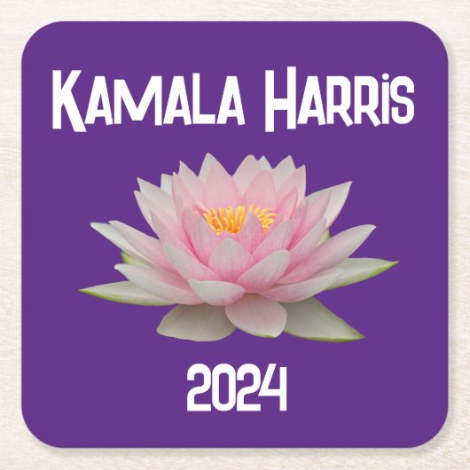 Kamala Harris Lotus 2024 Rechteckiger Pappuntersetzer (Vorderseite)