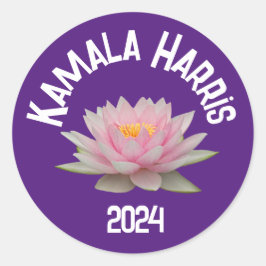 Kamala Harris Lotus 2024 Runder Aufkleber