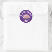 Kamala Harris Lotus 2024 Runder Aufkleber (Tasche)