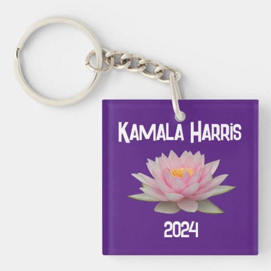 Kamala Harris Lotus 2024 Schlüsselanhänger (Vorderseite)