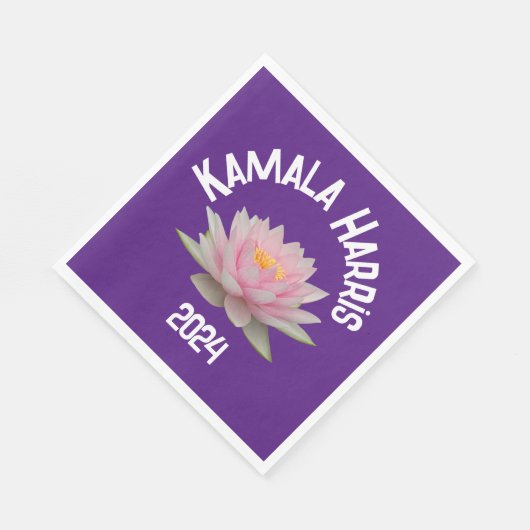 Kamala Harris Lotus 2024 Serviette (Ecke)