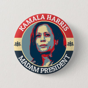 KAMALA HARRIS MADAM PRÄSIDENT BUTTON