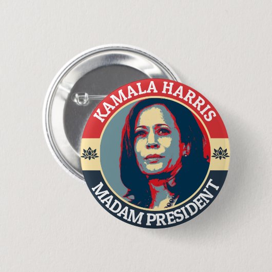KAMALA HARRIS MADAM PRÄSIDENT BUTTON (Vorne & Hinten)