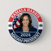 KAMALA HARRIS MADAM PRÄSIDENT BUTTON (Vorderseite)