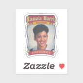 Kamala Harris Madame Präsident Retro Card Aufkleber (Blatt)