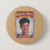 Kamala Harris Madame Präsident Retro Card Button (Vorderseite)