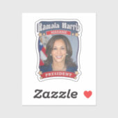 Kamala Harris Madame President Card Aufkleber (Blatt)