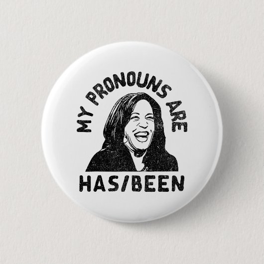 Kamala Harris meine Pronos sind Präsident Button (Vorderseite)