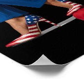 Kamala Harris mit hohen Absätzen auf Red Hat Poster (Ecke)