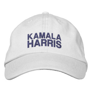 Kamala Harris modern dunkelblaue Typografie indivi Bestickte Baseballkappe