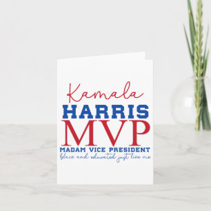 Kamala Harris Mvp Madame Vizepräsidentin Schwarz U Karte