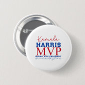 Kamala Harris Mvp Vizepräsidentin Black and E Button (Vorne & Hinten)