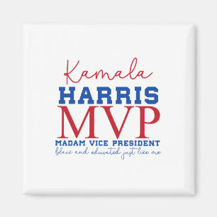 Kamala Harris Mvp Vizepräsidentin Black and E Magnet