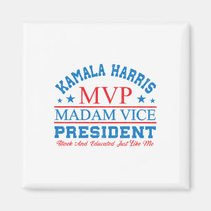 Kamala Harris Mvp Vizepräsidentin Black and E Magnet