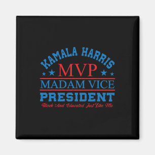 Kamala Harris Mvp Vizepräsidentin Black and E Magnet