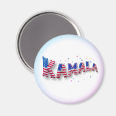 Kamala Harris Niedlich American Flag Balloon Alpha Magnet (Vorderseite/Rückseite)