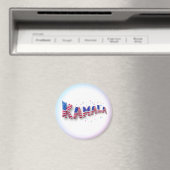Kamala Harris Niedlich American Flag Balloon Alpha Magnet (In Situ (Geschirrspüler))