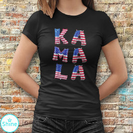 Kamala Harris Niedlich American Flag Balloon Alpha T-Shirt