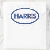 Kamala Harris Ovaler Aufkleber (Tasche)