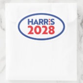 Kamala Harris Ovaler Aufkleber (Tasche)